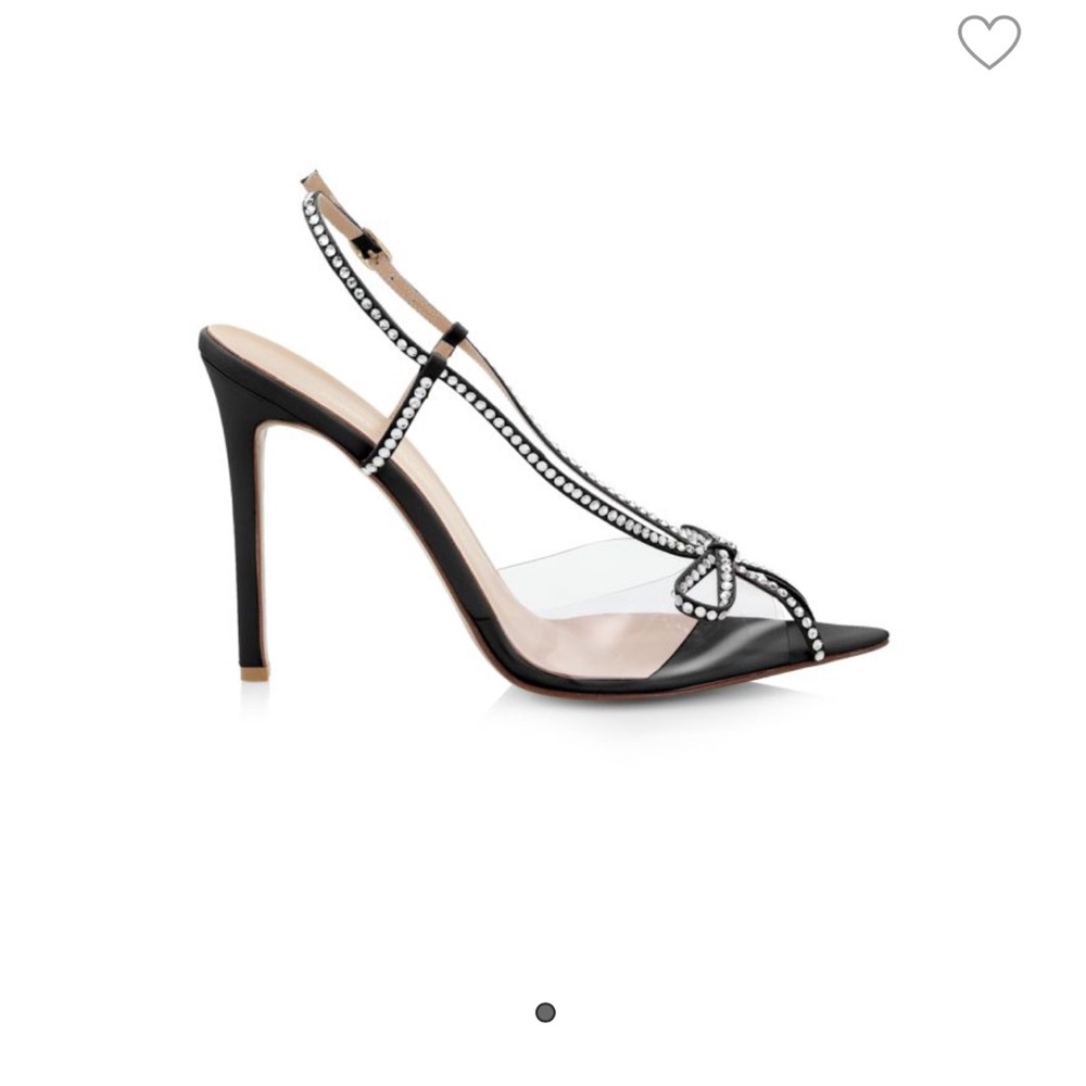 ANDREA WAZEN Embellished Peep Toe Sandals